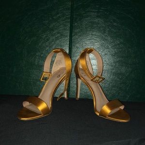 Gold Satin Heels